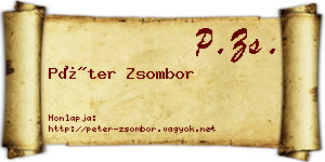 Péter Zsombor névjegykártya