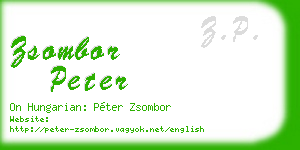 zsombor peter business card
